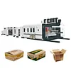 Full-auto Flexo Carton box printing gluer stitcher line